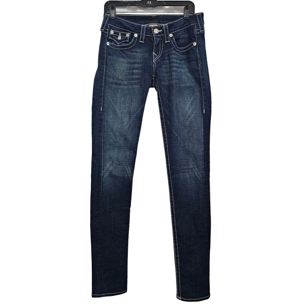 True Religion Julie Low Rise Flap Pocket Skinny Jeans Size 28